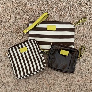 Henri Bendel Iconic Striped Travel Bag Trio
